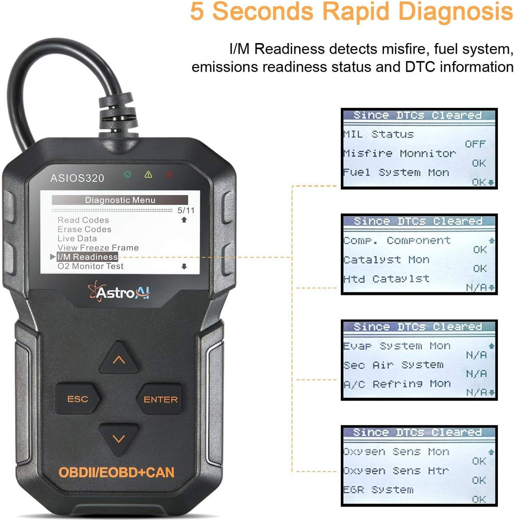 Black OBD2 Scanner Car Diagnostic Tool P26429