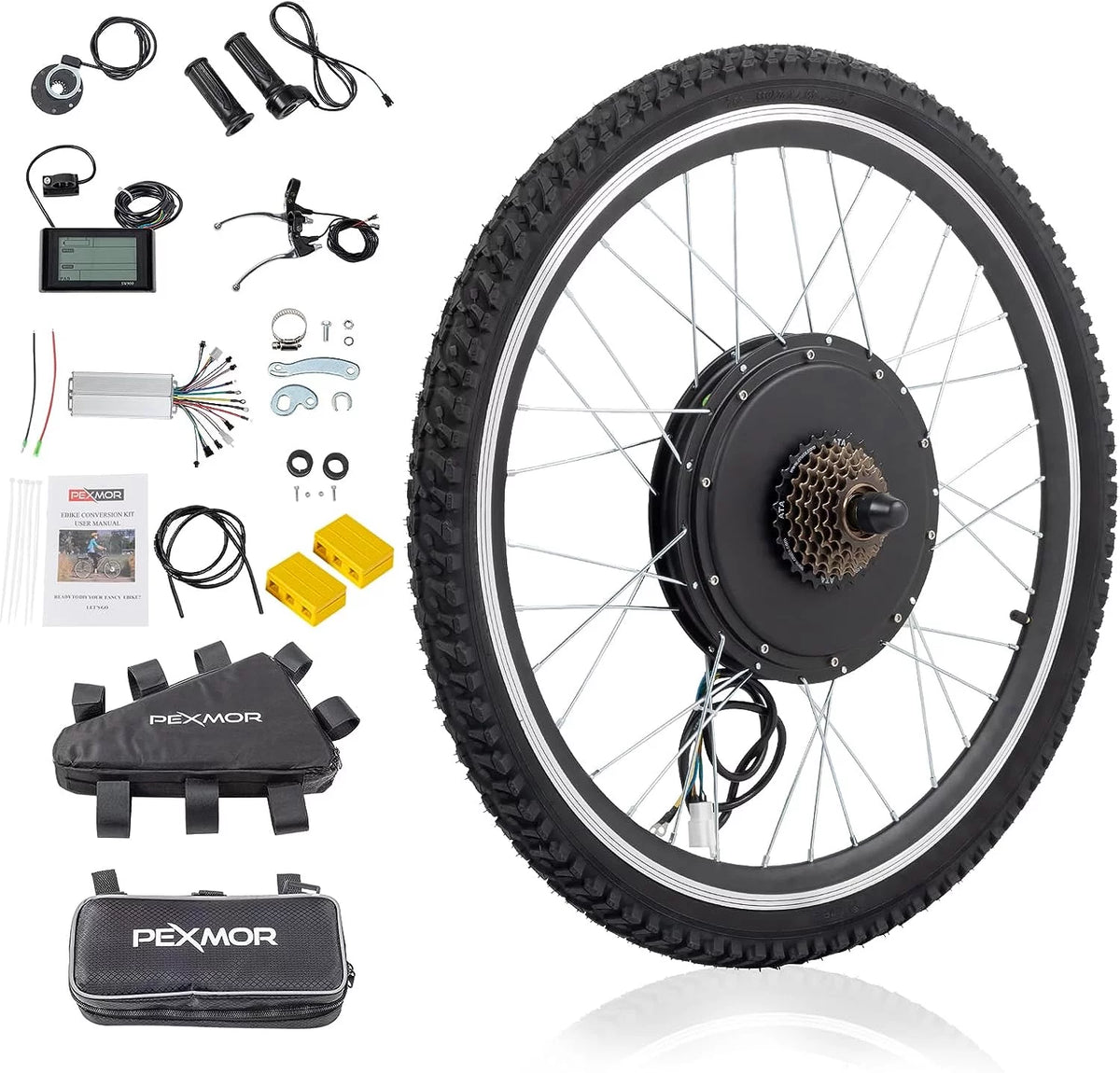 48V 1500W 26" Rear Wheel Electric Bike Conversion Kit O963805