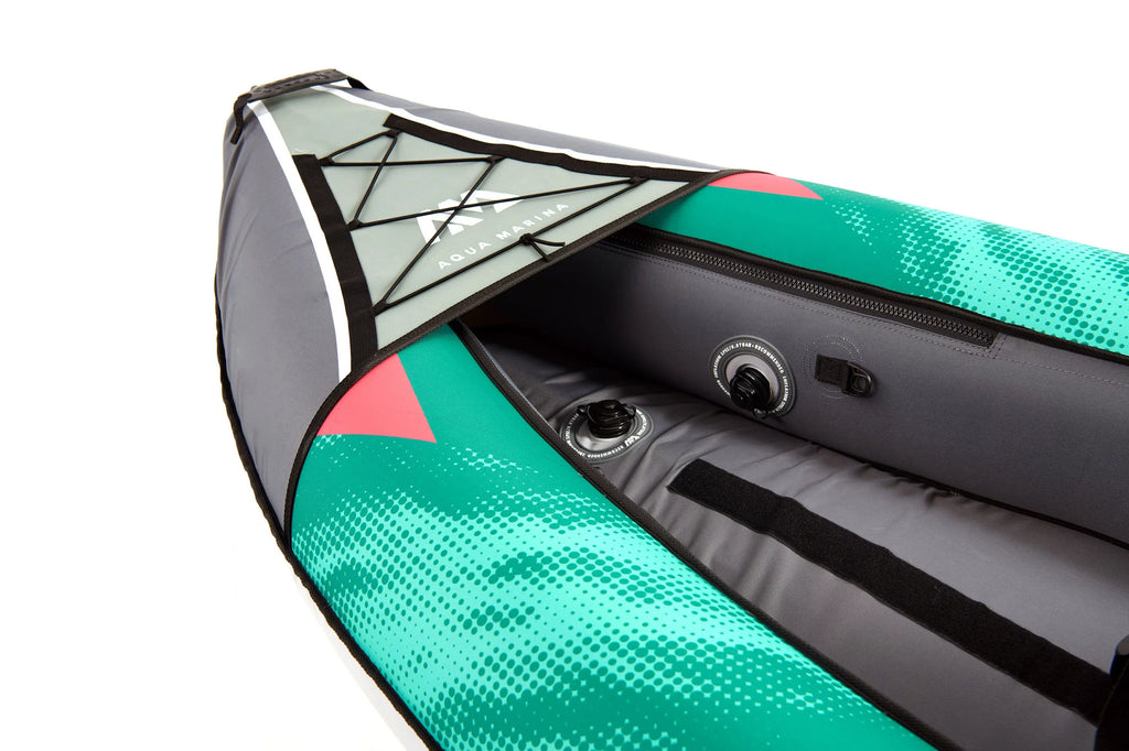 1 Person Inflatable Recreational Kayak with Carry Bag, Paddle, Fin, Pump & Safety Harness C8178