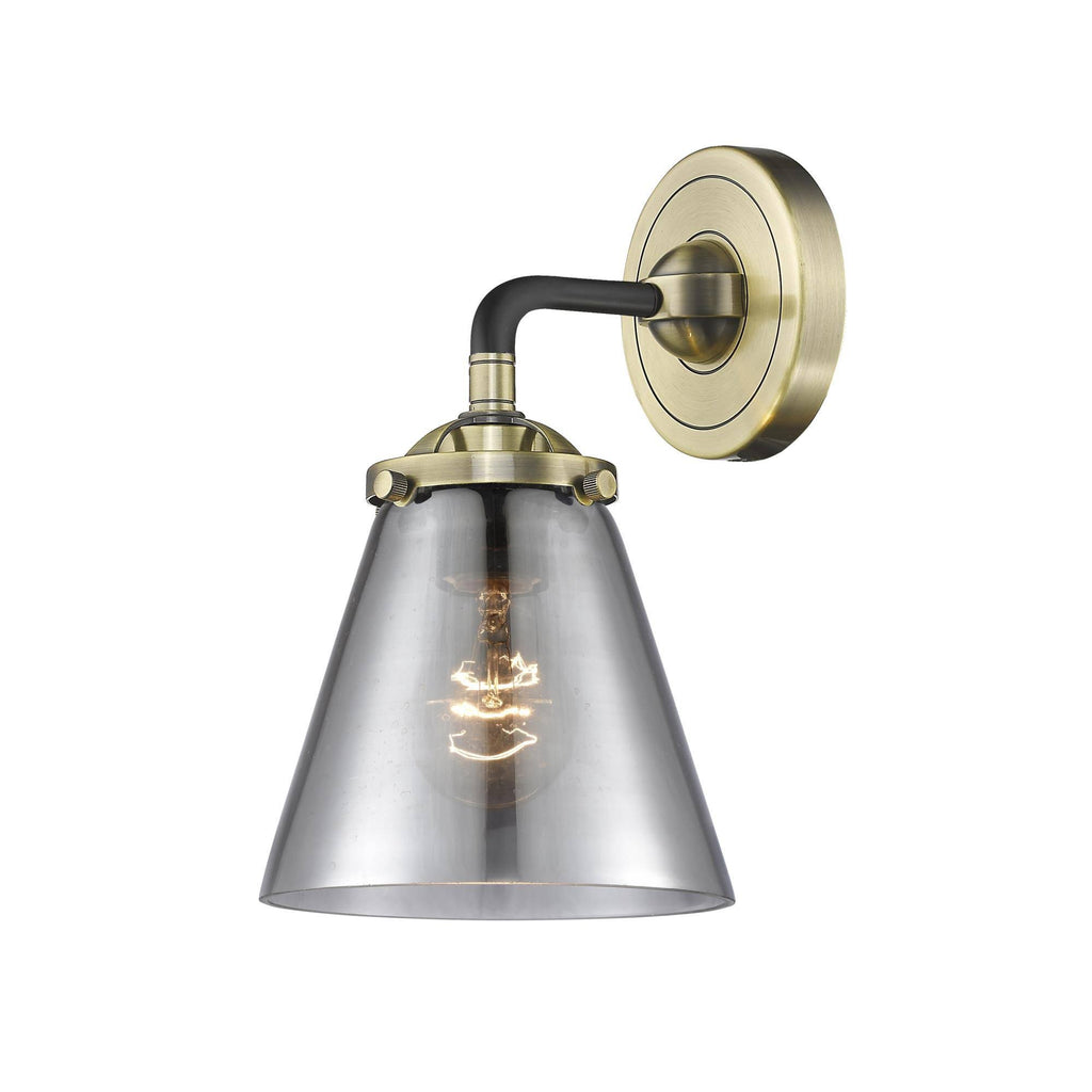 Black Antique Brass Small Cone 1 Light Sconce M7378