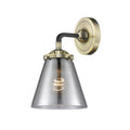 Black Antique Brass Small Cone 1 Light Sconce M7378