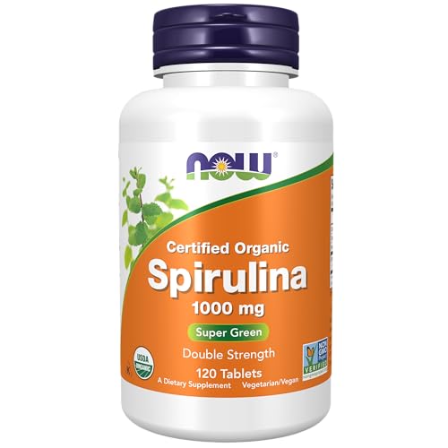 Organic Spirulina 1000mg Tablets - 300 Count - Non-GMO Supplement N2052