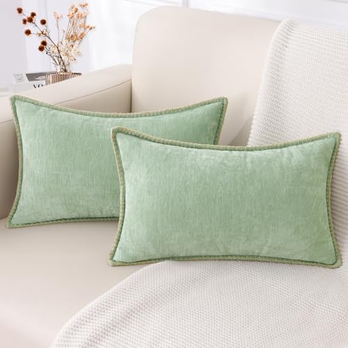 Christmas Chenille Soft Throw Pillow Covers 18x18 Set of 2 H311