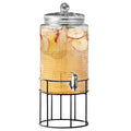 Clear Glass Drink Dispenser with Spigot and Stand D42486