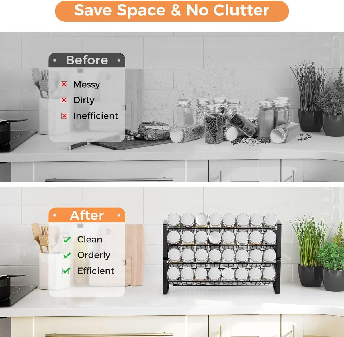 4-tier Stackable Spice Rack Organizer L364238
