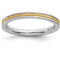 Sterling Silver Gold-Plated Ring T9772