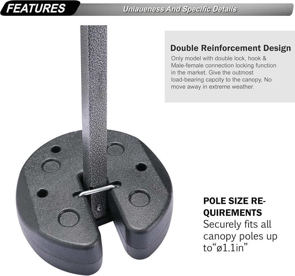 Deluxe Canopy Weights with Lock, 4Pack (27LB) P435467