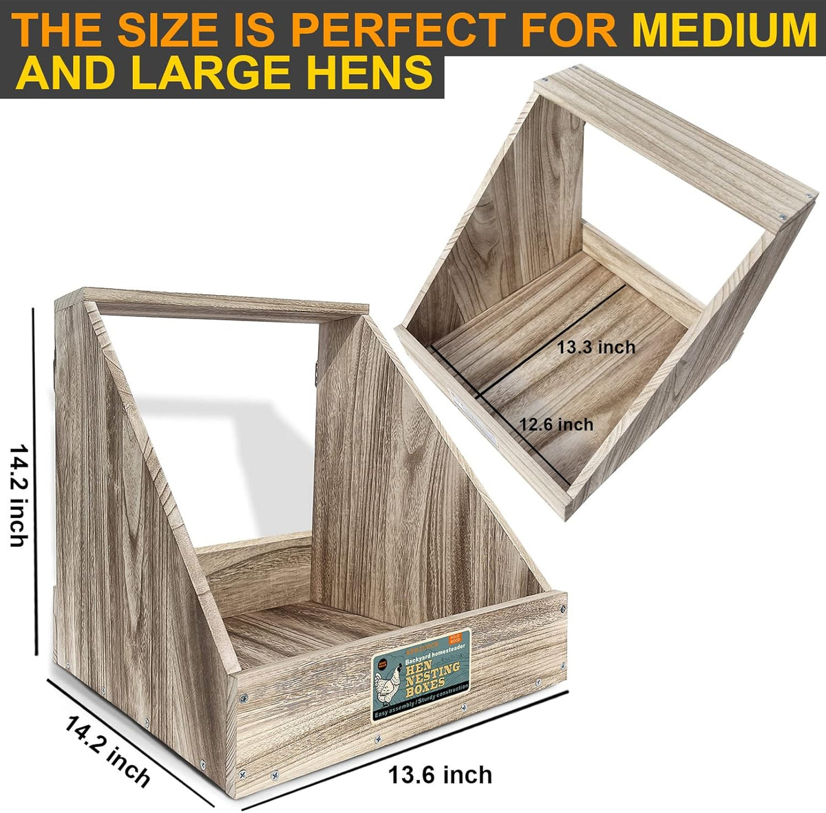 Single Compartment Wood Nesting Box (1 Pack) W5260