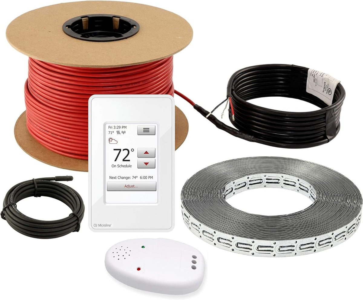 Floor Heating Cable Set 60 Sqft 120v Electric Radiant Floor Heating System with WiFi Programmable Thermostat I57349