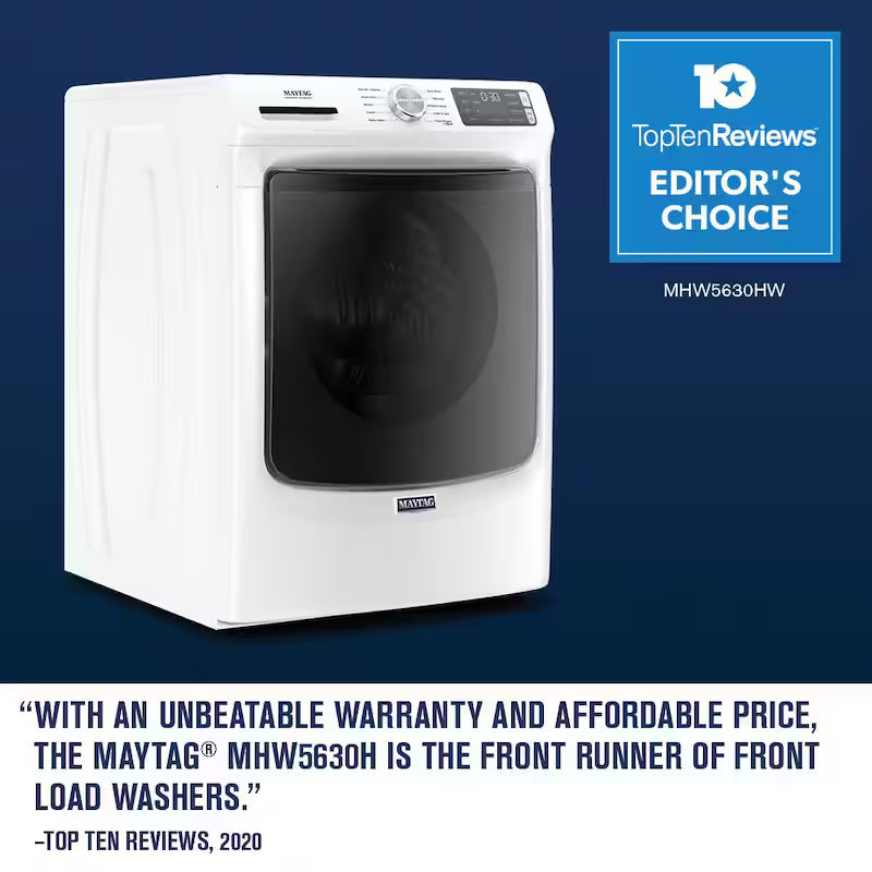 White 4.5 cu. ft. Stackable Front Load Washing Machine V862