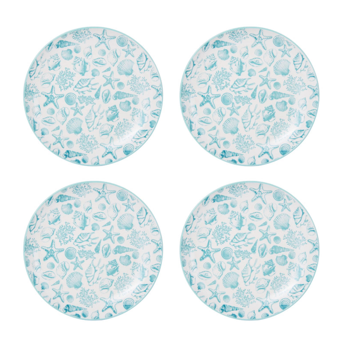 Teal Stoneware 16-Piece Dinnerware Set N98499