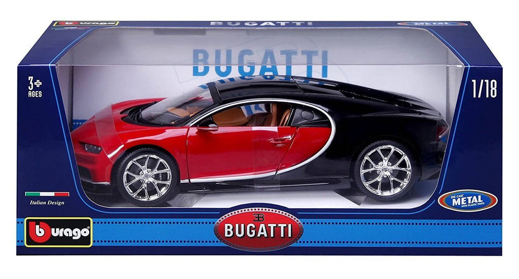 1:18 Scale Red Die-Cast Bugatti Chiron Model B189