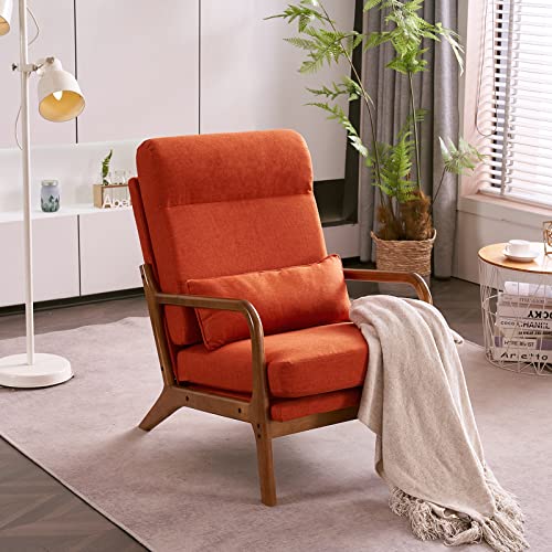 White Teddy Fleece Upholstered Accent Chair with Pillow V9240