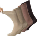 Brown 4 Pairs Diabetic Dress Socks I968