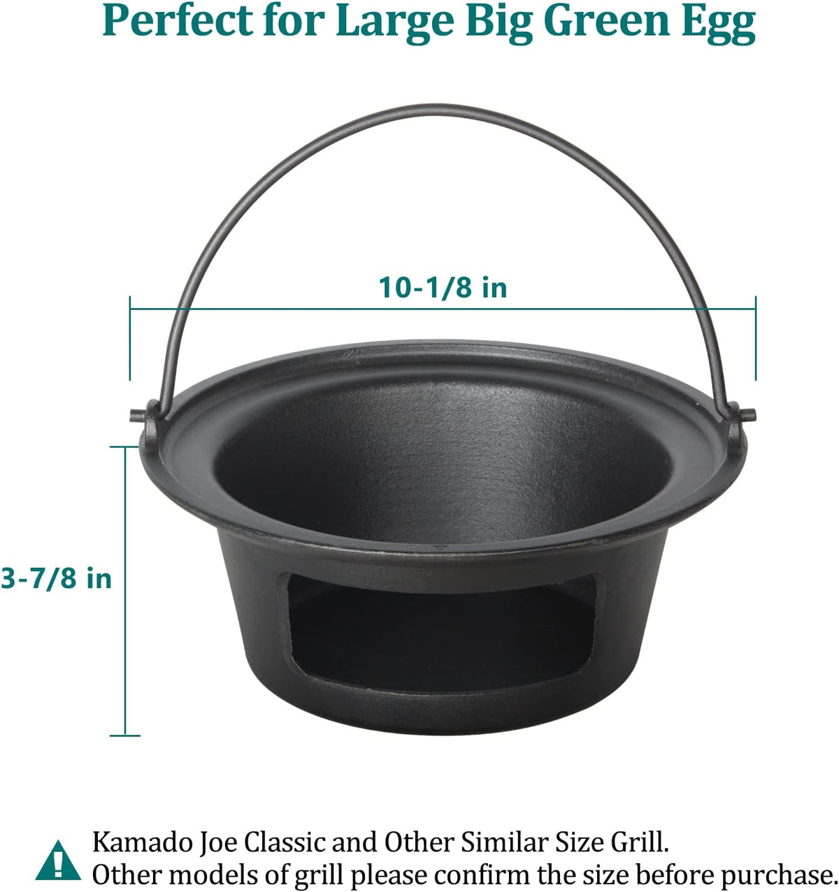 Cast Iron Ash Can with Handle M5596