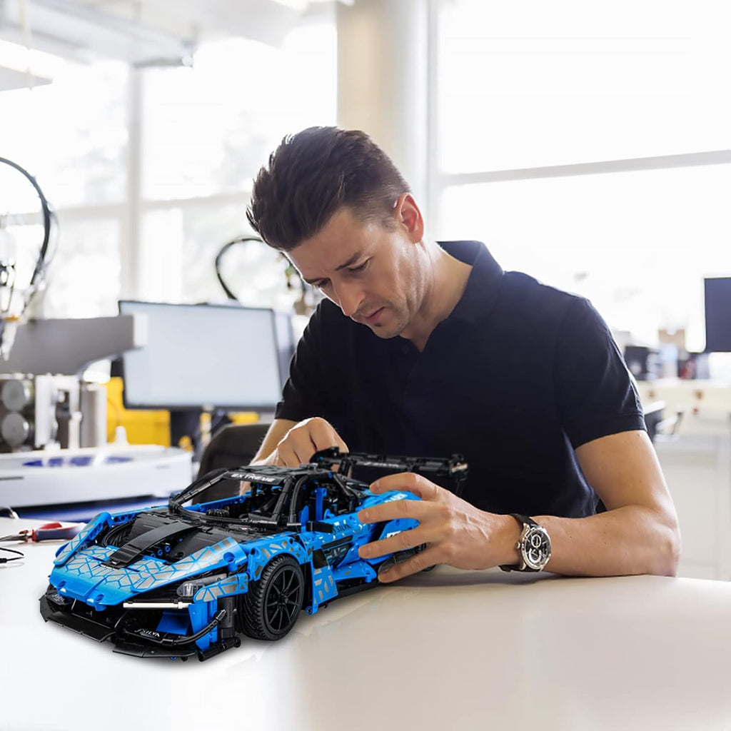 Sports Car MOC Building Set, 1:10 Scale Model, 2088 Pieces J962296