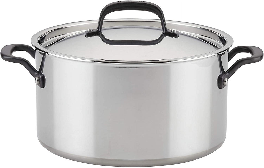 5-Ply Clad Stainless Steel Stock Pot with Lid, 8 Quart G875