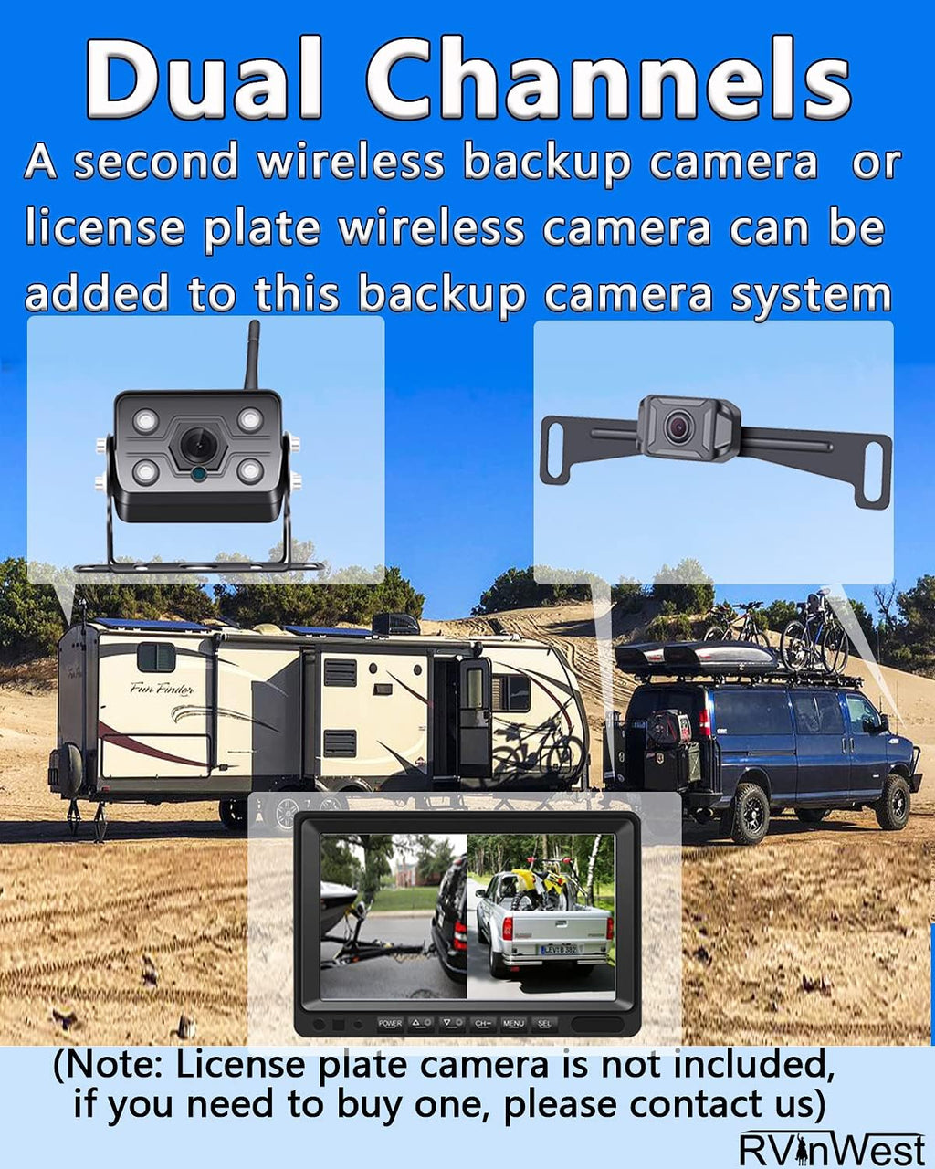 Wireless Backup Camera with 7 DVR HD Monitor D717992