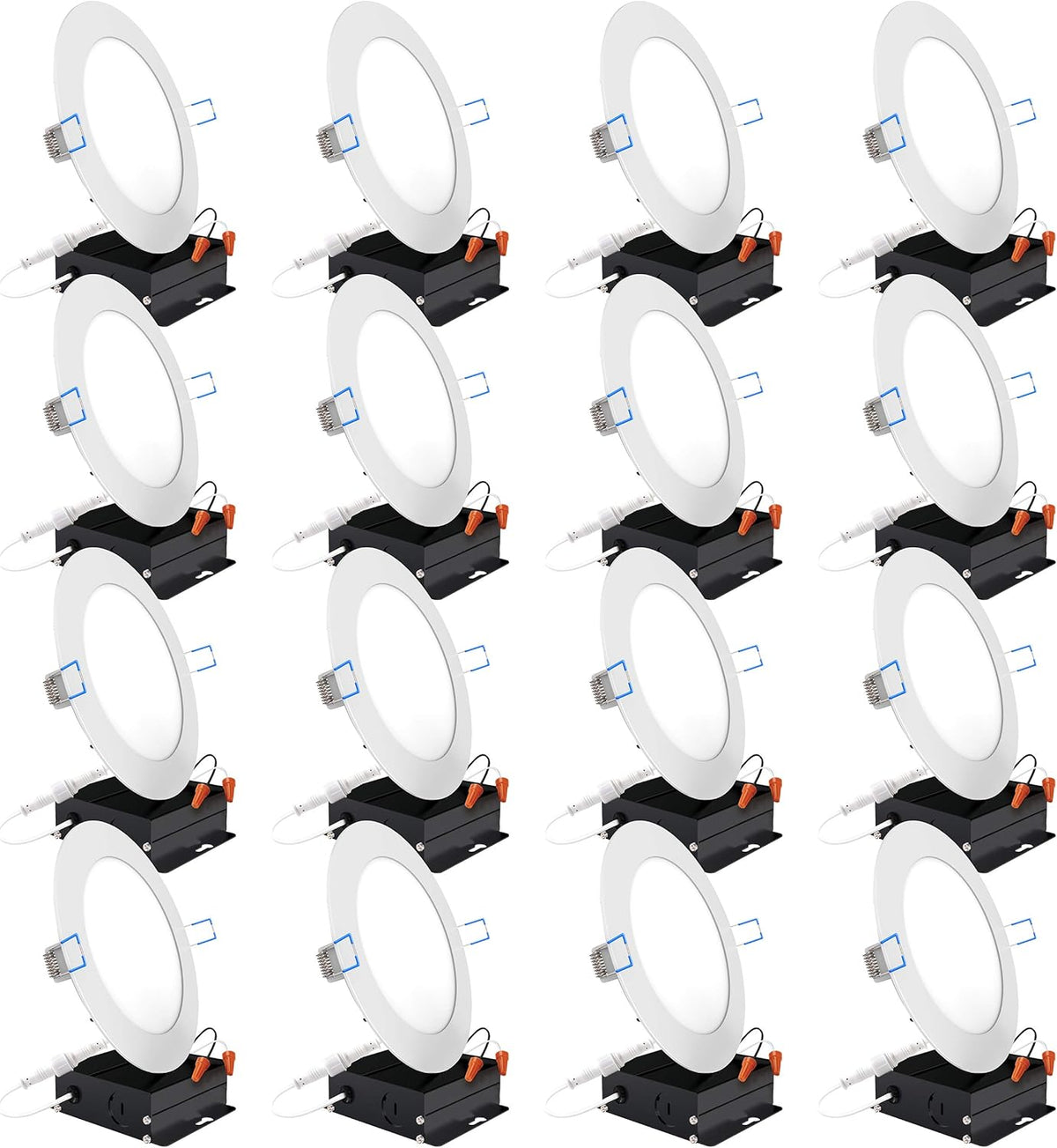 16 Pack 6 Inch Ultra Thin LED Recessed Ceiling Lights J25073