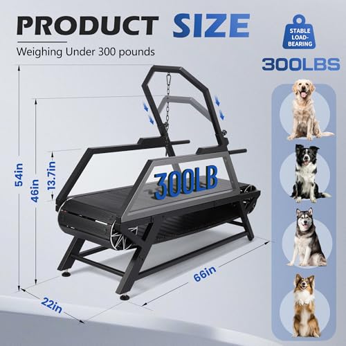 Slatmill for Dogs with Adjustable Resistance, Disc Brake & Pedometer, 300 lbs Heavy Duty G4992