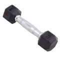 30 lbs Black Rubber Encased Hex Dumbbell C52710