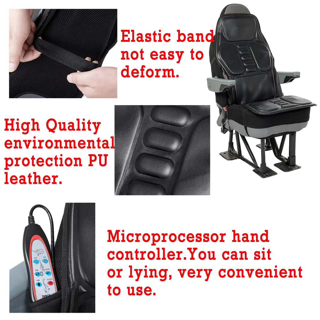 Vibration Massage Car Seat Cushion Back Massager with 9 Mode 9 Intensity L308106
