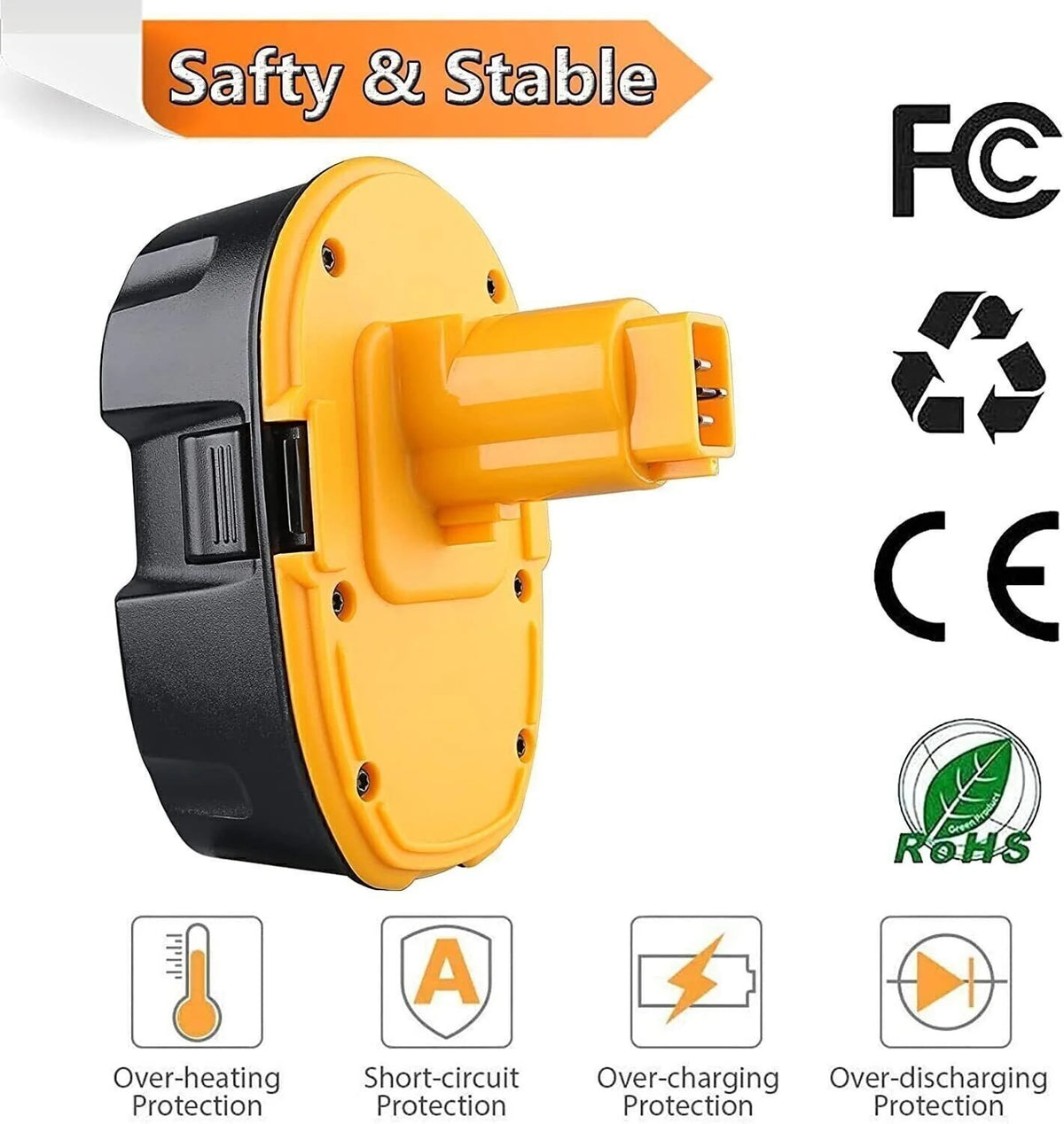 2 Pack 18V Ni-MH Battery E738