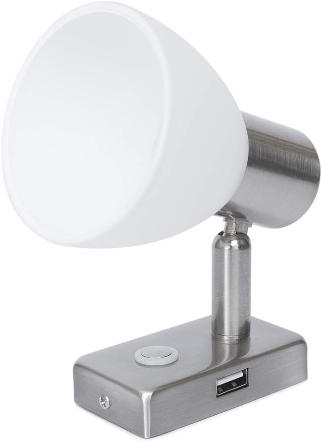 12V 2.2W Touch Switch Dimmable Warm RV Reading Light with USB Port, Pack of 2 R13800