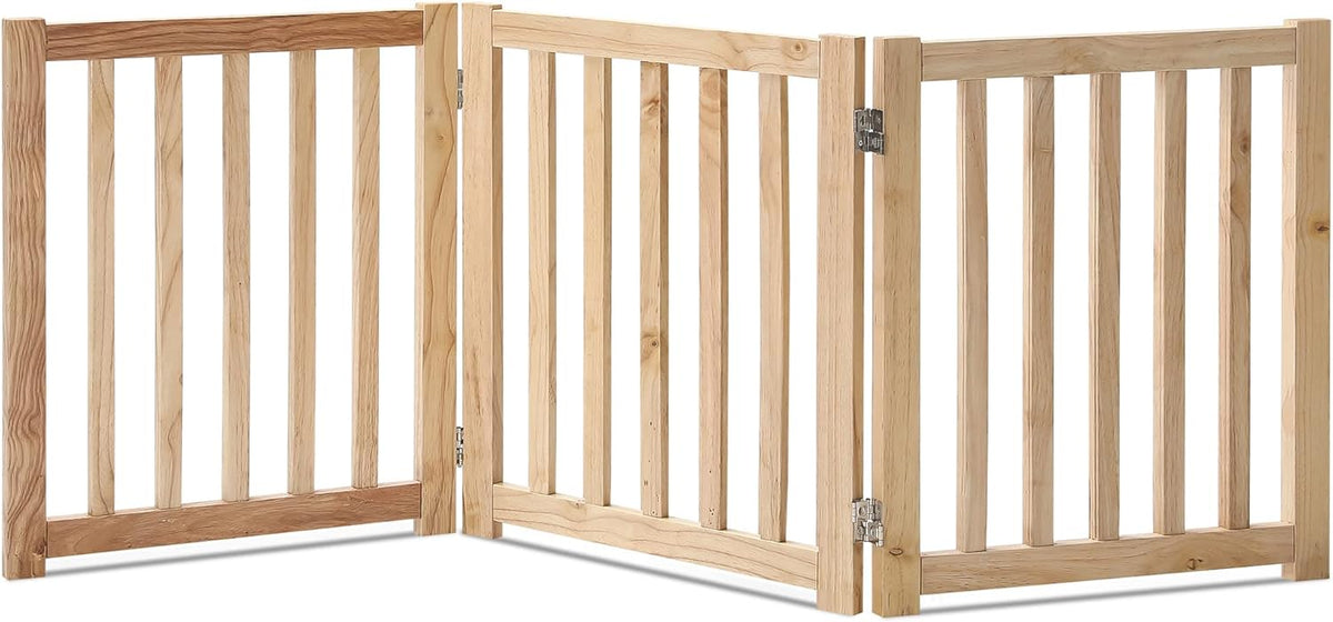 Oak Wood Foldable Pet Gate Y315