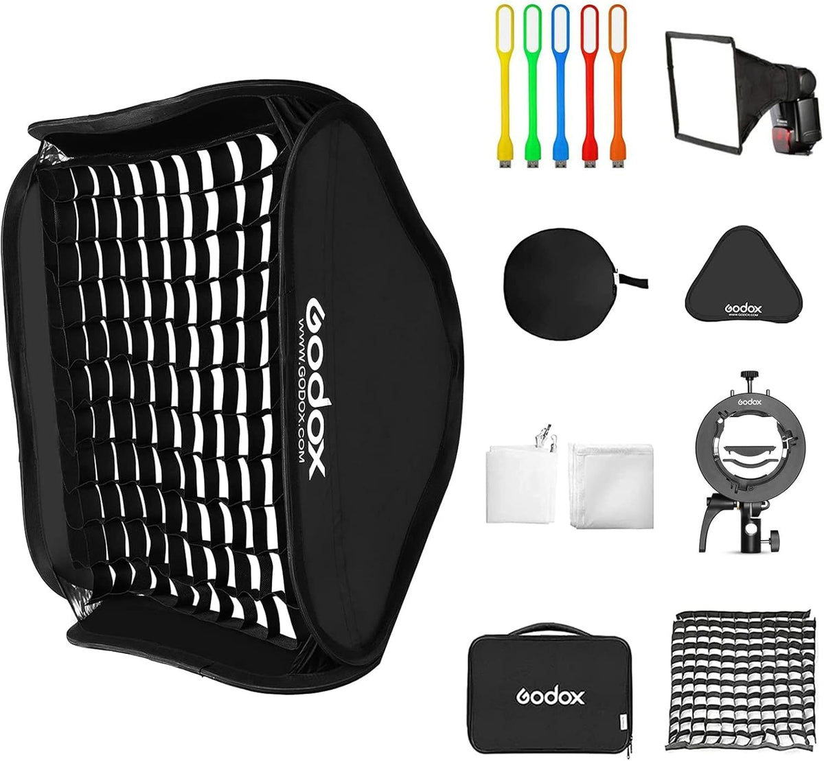 24x24inch Foldable Flash Softbox with Bowens Mount and Carrying Case F493570