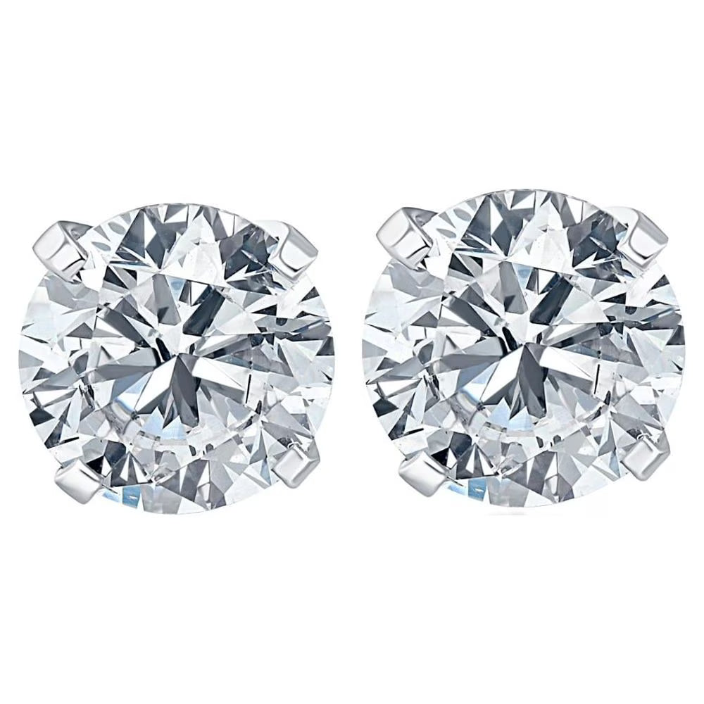 14K Gold Diamond Stud Earrings V3875
