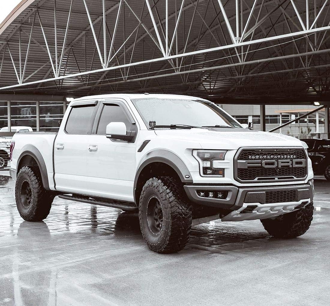 4 pcs Dark Smoke Rain Guards for Ford F150 SuperCrew M221