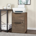 Gray 2 Drawer Wood File Cabinet R173