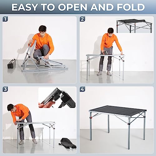 Aluminum Roll Up Camping Table 53.5"X27.5" H271