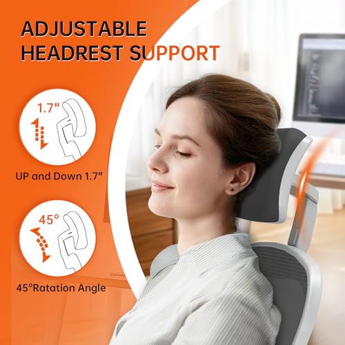 Black Ergonomic High Back Desk Chair with Flip-up Armrests B1575