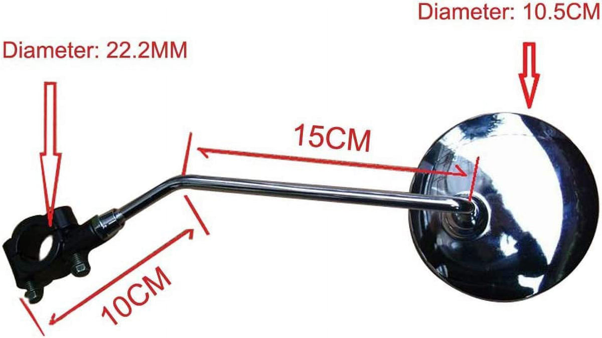 Vintage Bicycle Metal Side Mirror Stainless Steel Frame B814