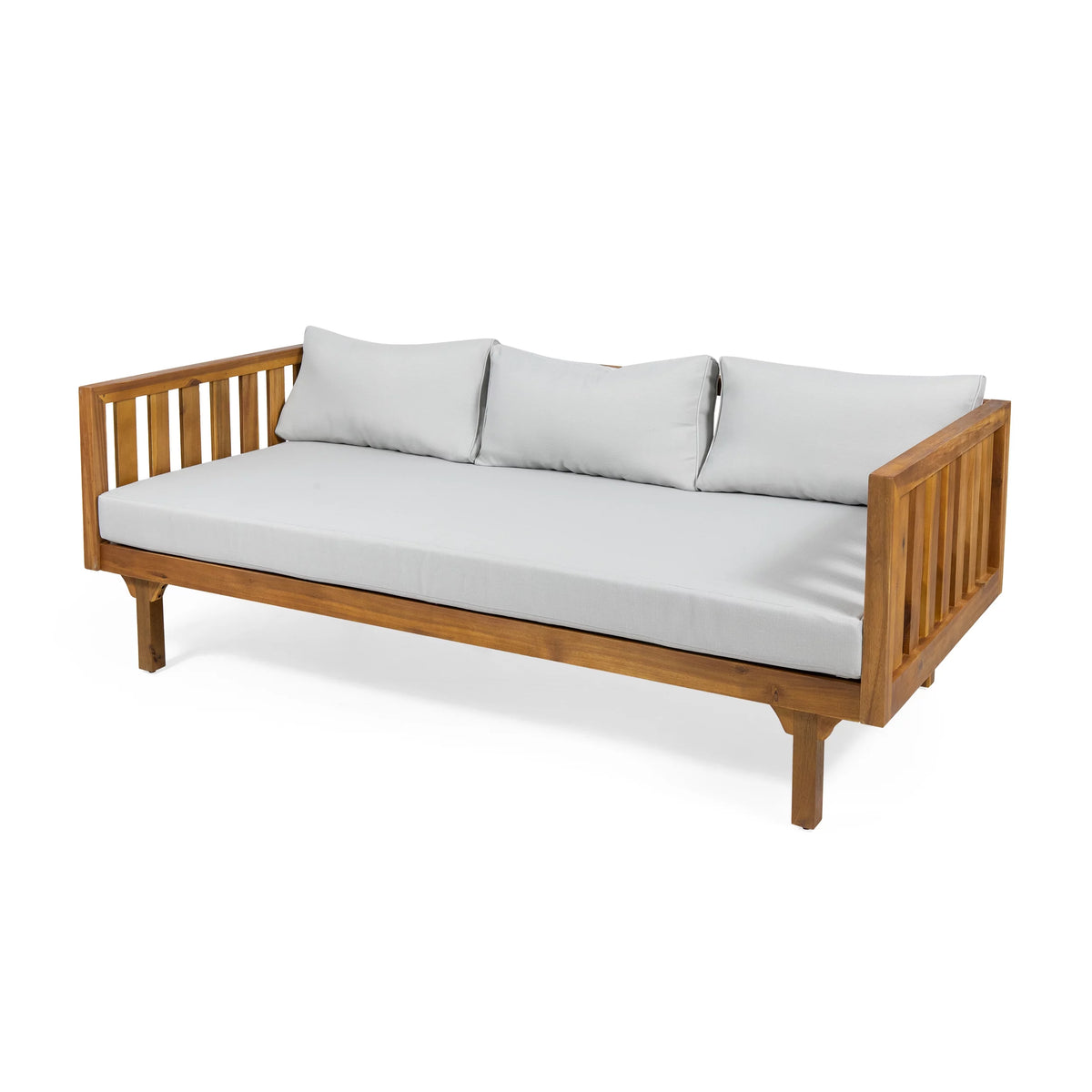 3-Seater Acacia Wood Outdoor Daybed X588
