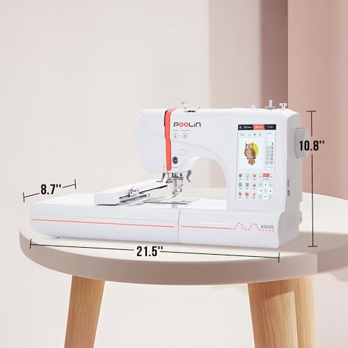 4 x 9.25 Inch Large Hoop Computerized Embroidery Machine with 7 Inch LCD Color Touchscreen Q327