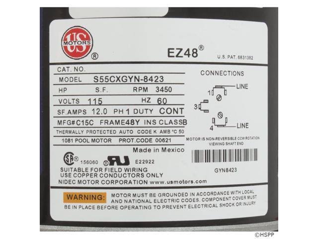 1.0hp 115V 1-Speed Pump I153