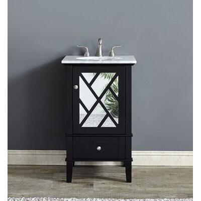 Black Single Bathroom Vanity Set N14190