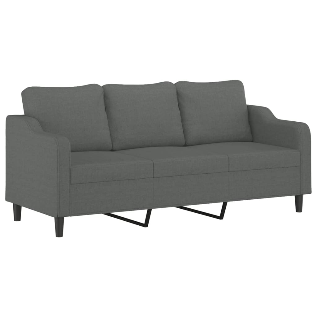 3 Piece Dark Gray Fabric Sofa Set Z51499