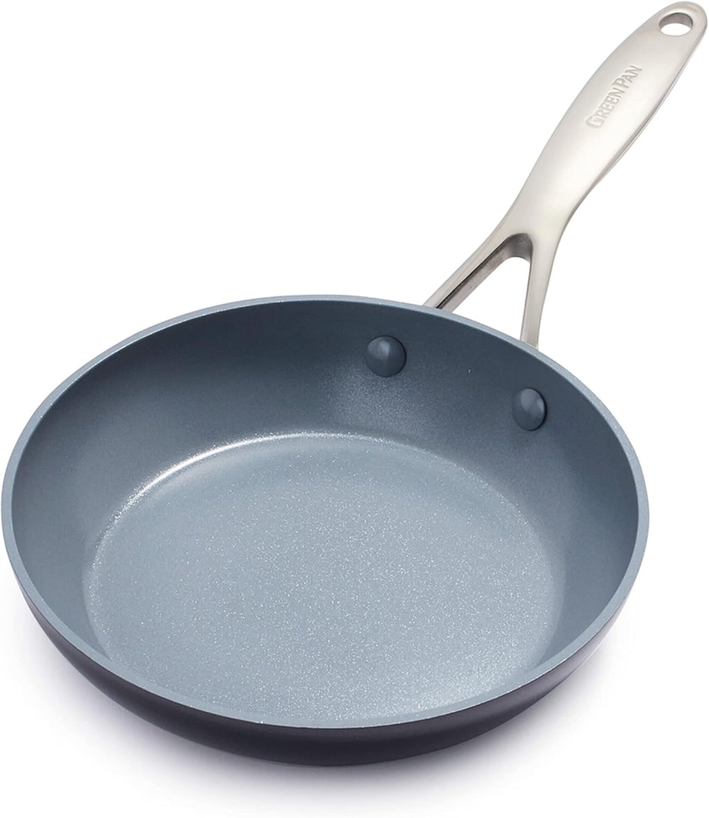 8" Hard Anodized Ceramic Nonstick Frying Pan with Glass Lid A689