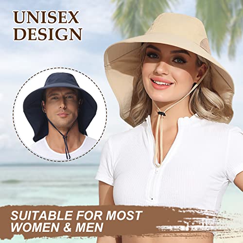 Outdoor Sun Hat with Neck Flap Wide Brim Fishing Hat T749845