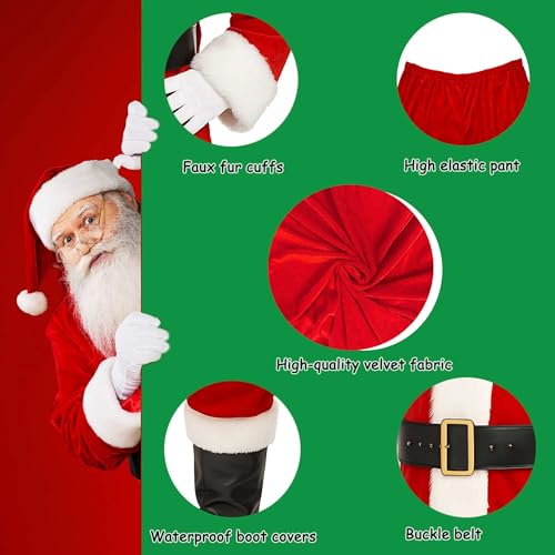 11 Pc Santa Claus Costume Suit H502