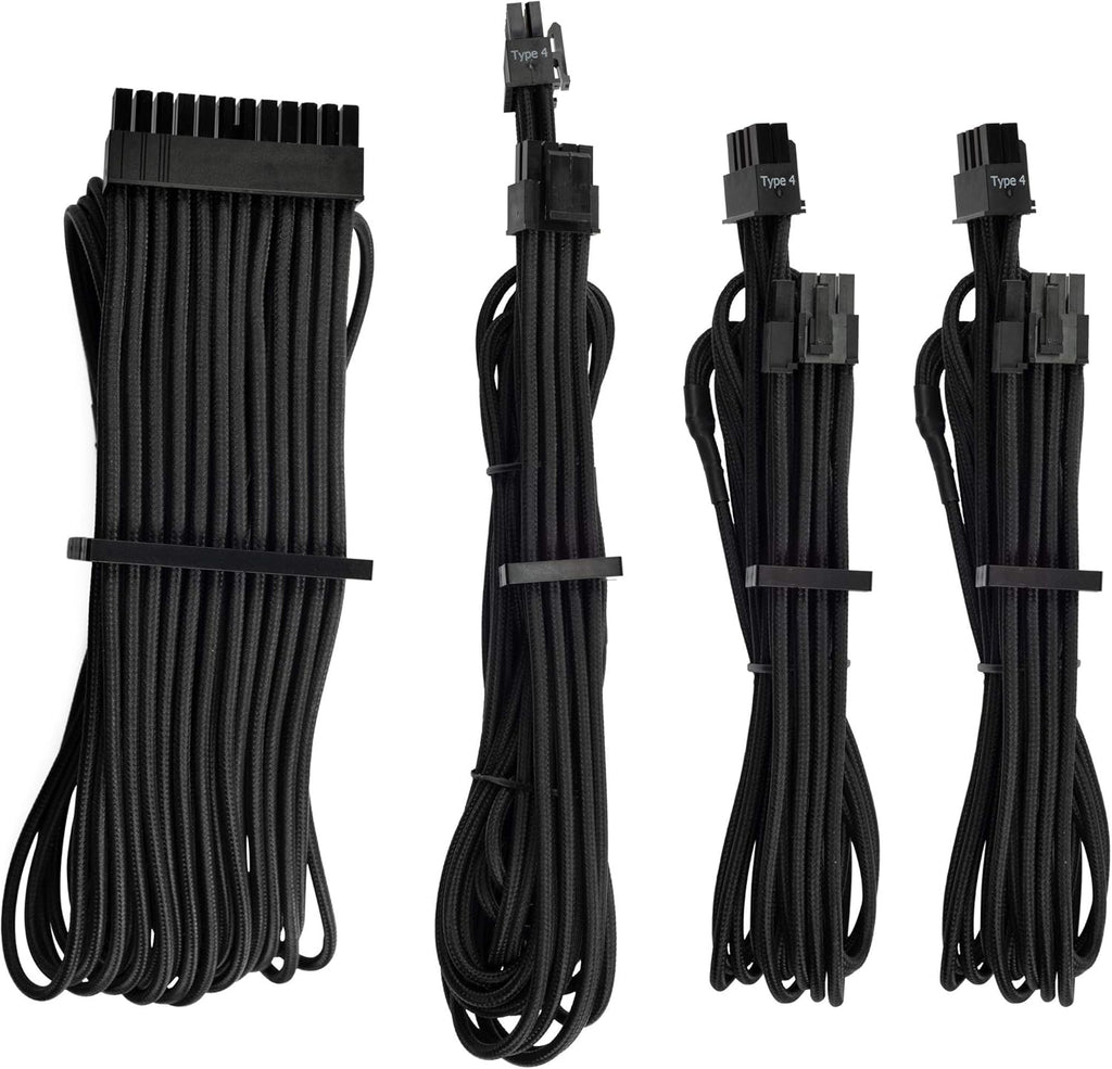White Individually Sleeved PSU Cables Starter Kit J95226