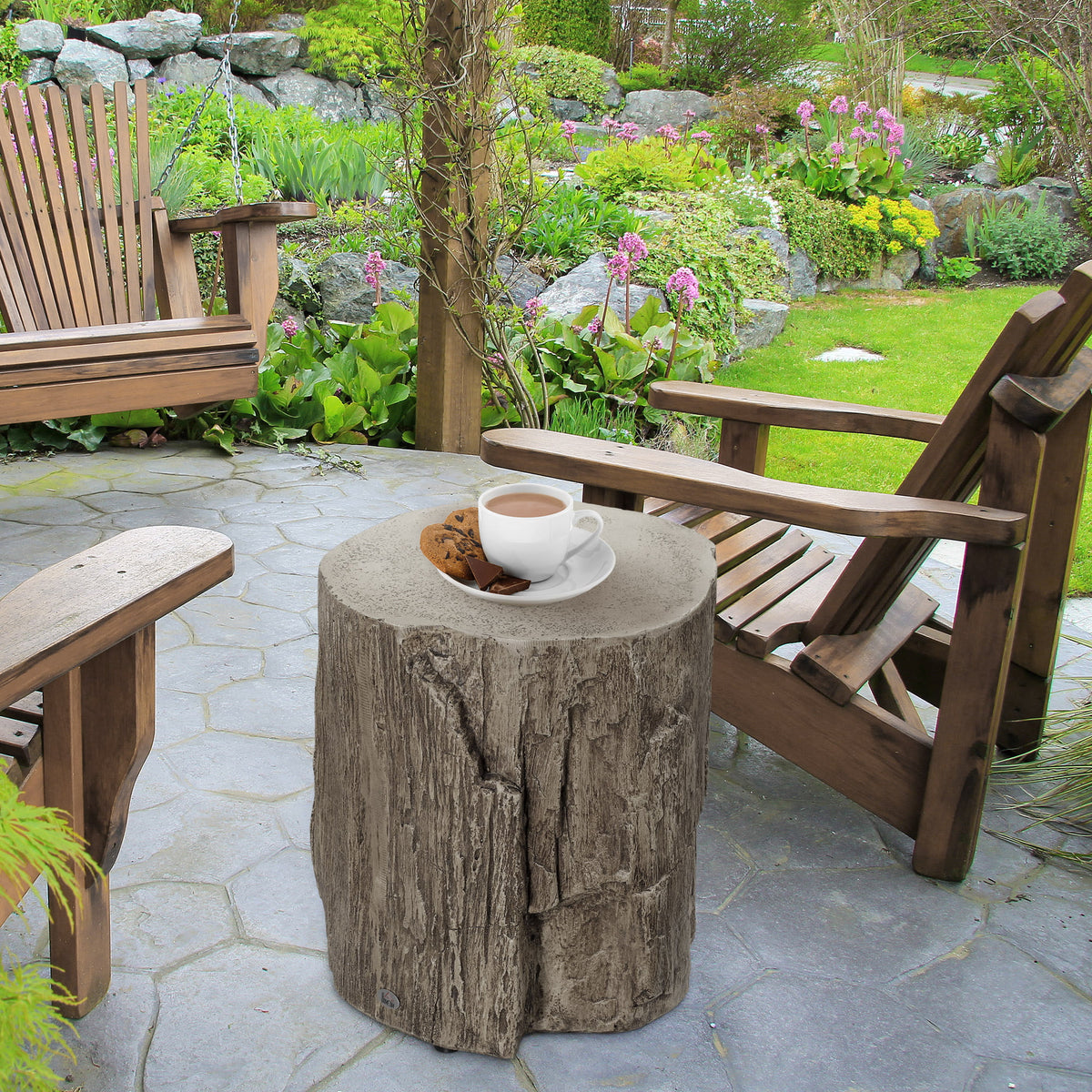 Gray Concrete Side Table, Set of 2 D548421