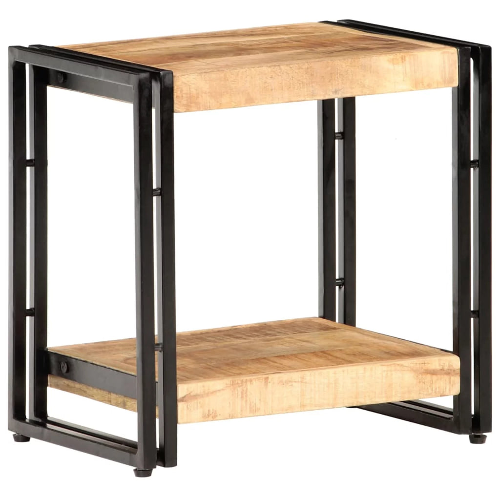 Side Table with Storage Shelf Mango Wood K138759