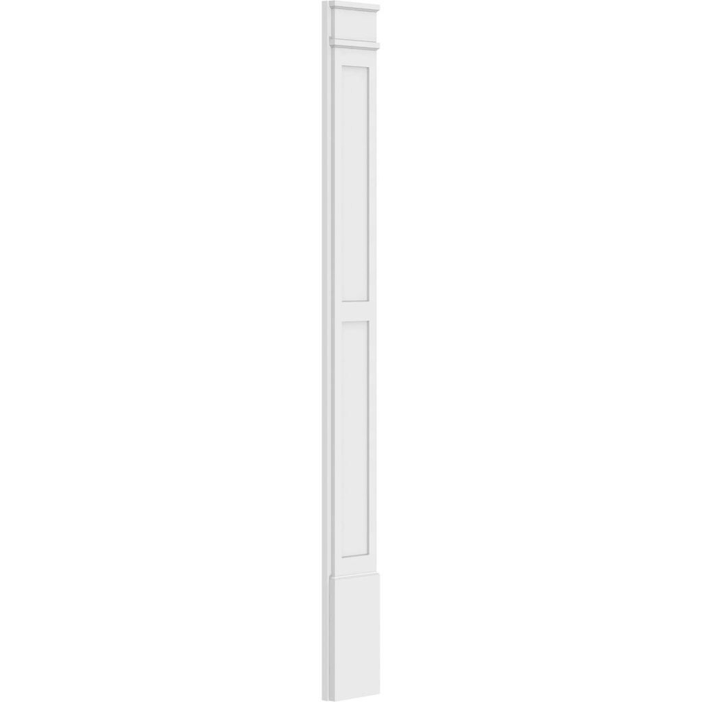 Two Equal Flat Panel PVC Pilaster with Standard Capital & Base (Pair) M176082