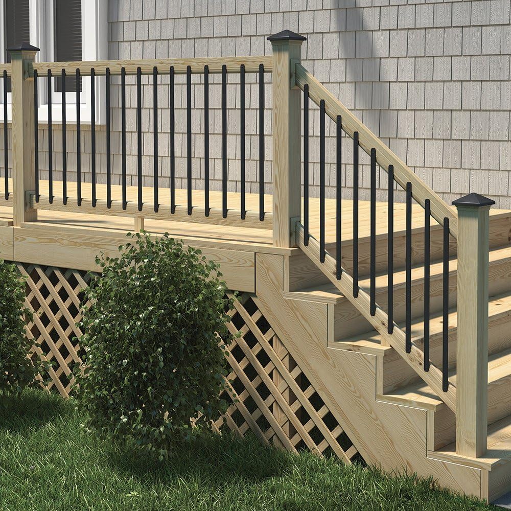Black Aluminum Flat Baluster 15 Pack E51343