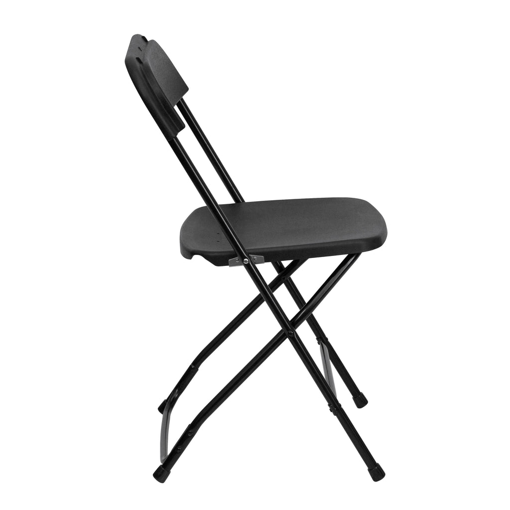 Black Folding Chairs with Draining Holes Set of 2 N599